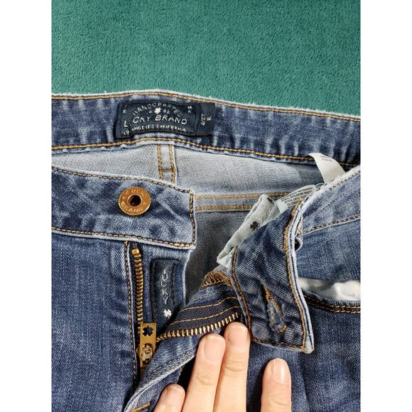 Lucky Brand Jeans Size 4 Womens Blue Stretch Pant Denim Mid Rise Lolita Bootcut - Picture 6 of 14